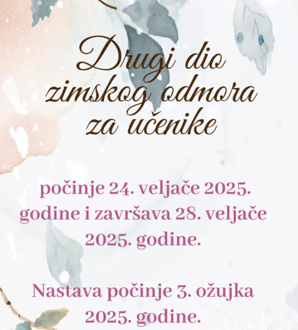 Drugi dio zimskih praznika