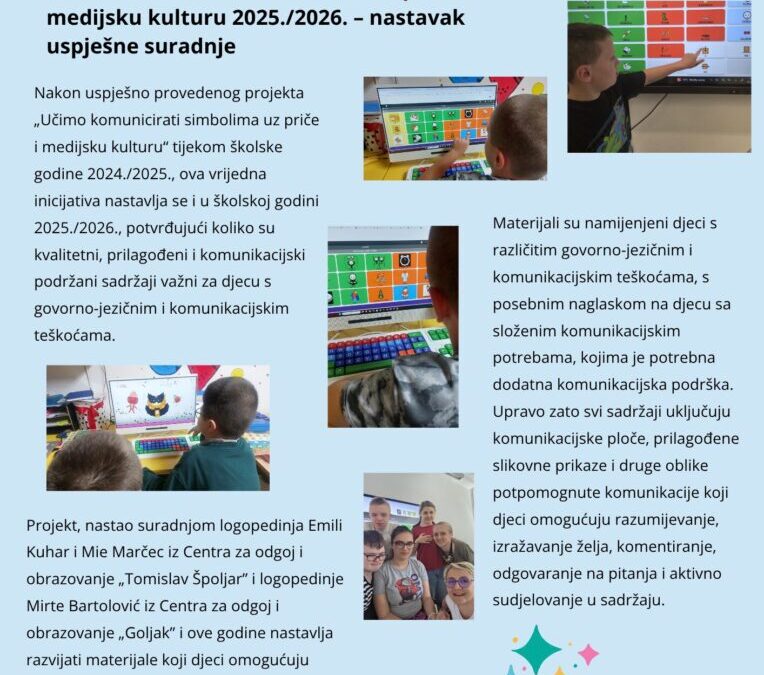 Učimo komunicirati simbolima uz priče i medijsku kulturu
